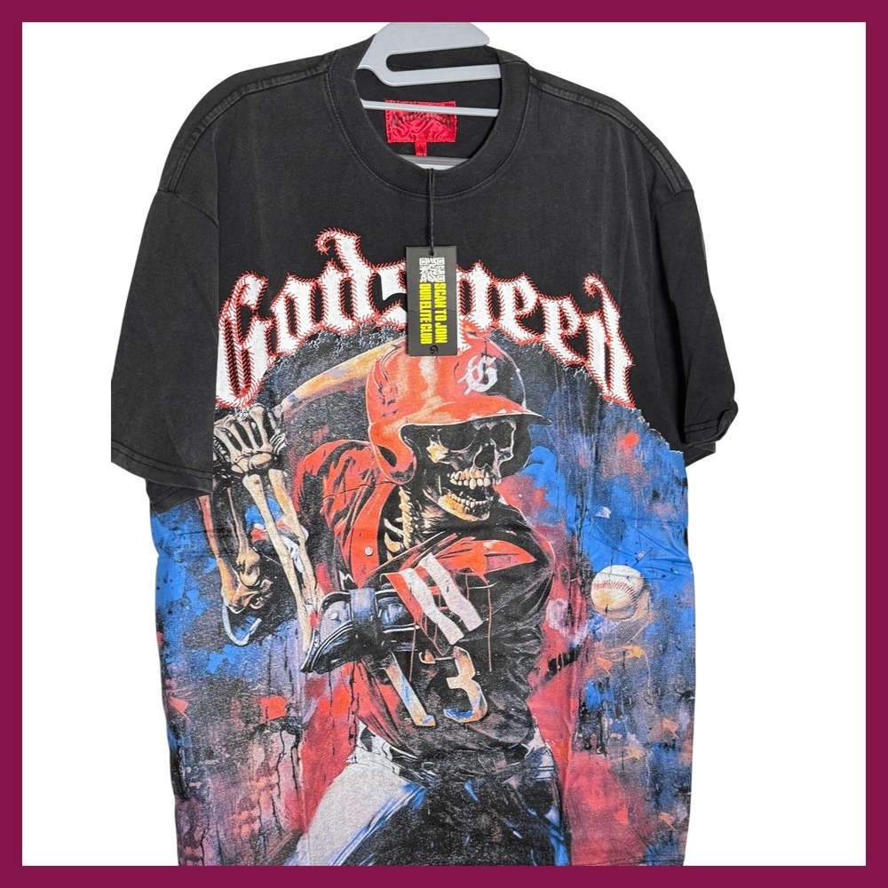 NWT Godspeed Mainline Archives Skeleton Baseball T-Shirt Washed Limited 33/555